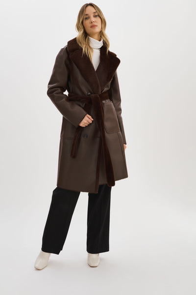 ABIGAIL | Faux Shearling Reversible Coat – LAMARQUE