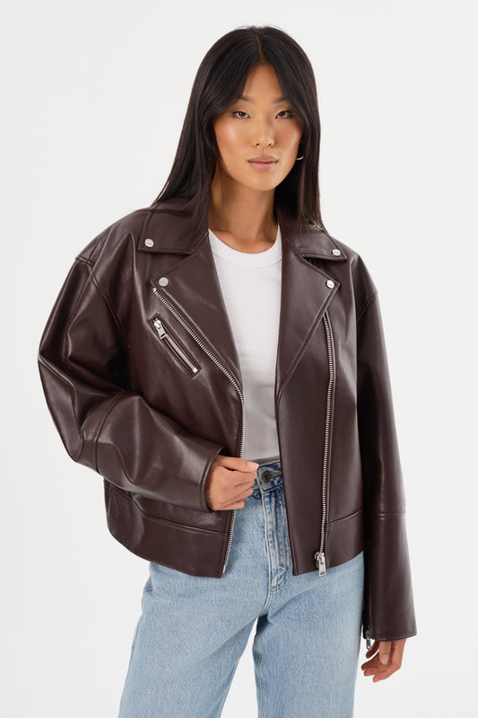 ANDRADE | Recycled Leather Biker Jacket