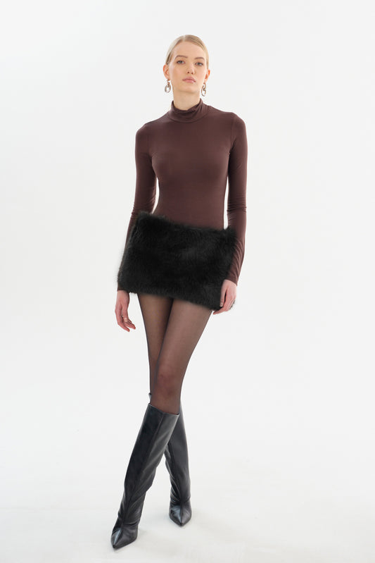 ARCILA | Faux Fur Micro Mini Skirt