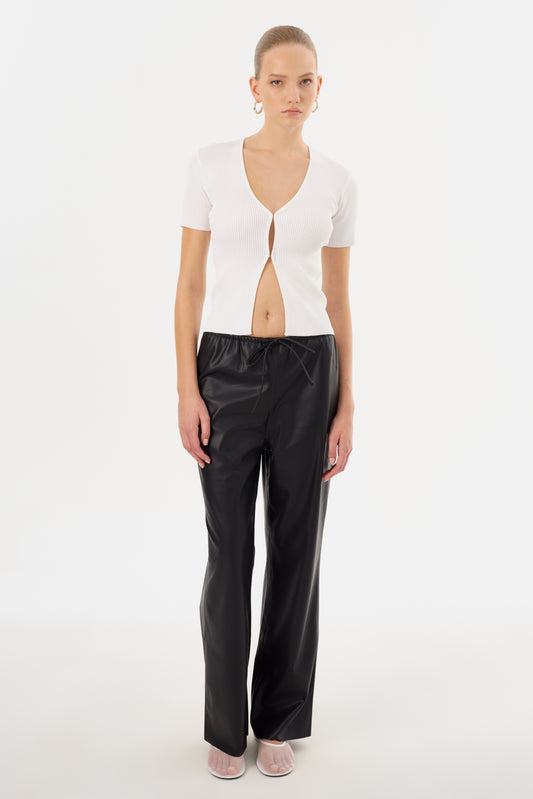 FAITH | Faux Leather Relaxed Pant