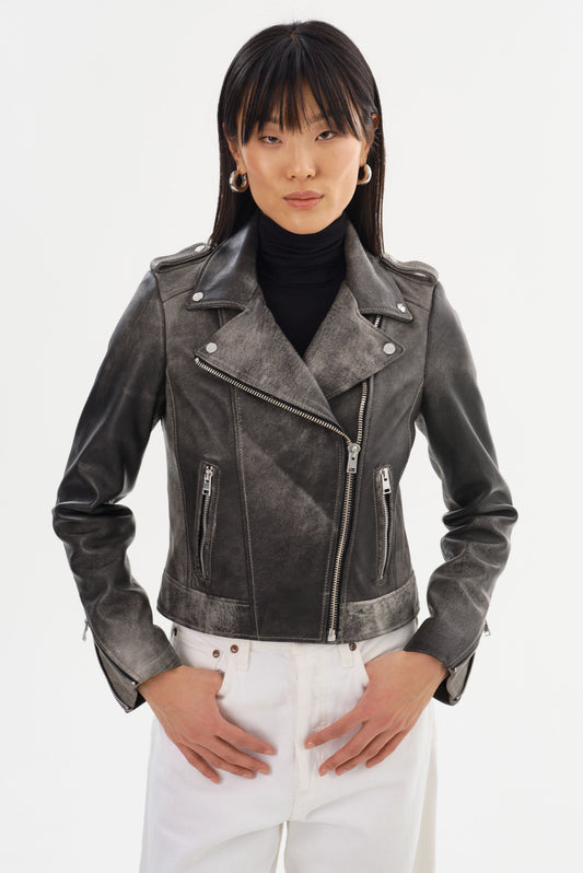 DONNA | Veste moto signature en cuir