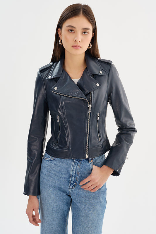 DONNA | Veste moto signature en cuir