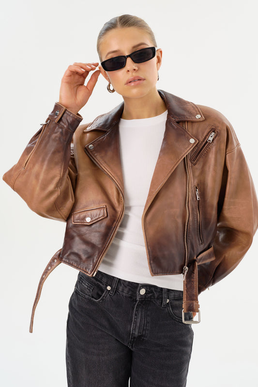 DYLAN | 80's Leather Biker Jacket