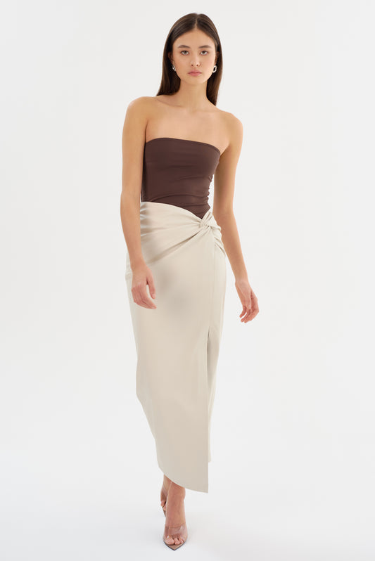 EILEEN | Faux Leather  Maxi Skirt