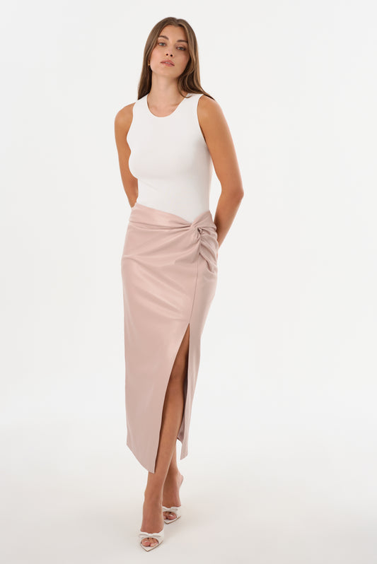 EILEEN | Faux Leather  Maxi Skirt