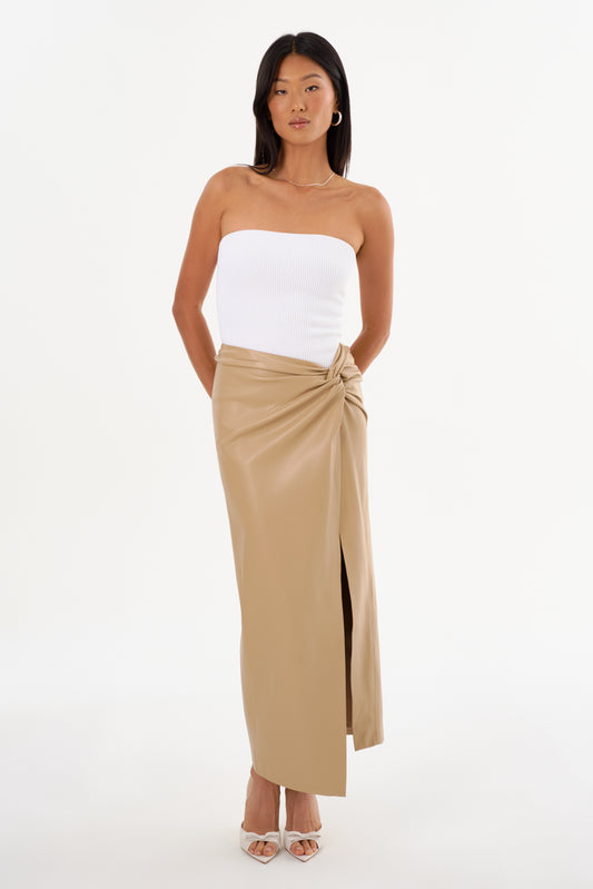 EILEEN | Faux Leather  Maxi Skirt