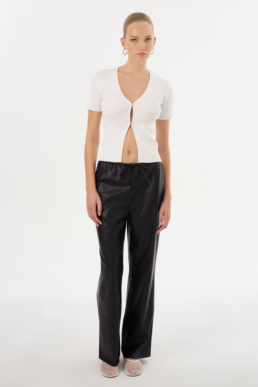 FAITH | Faux Leather Relaxed Pant