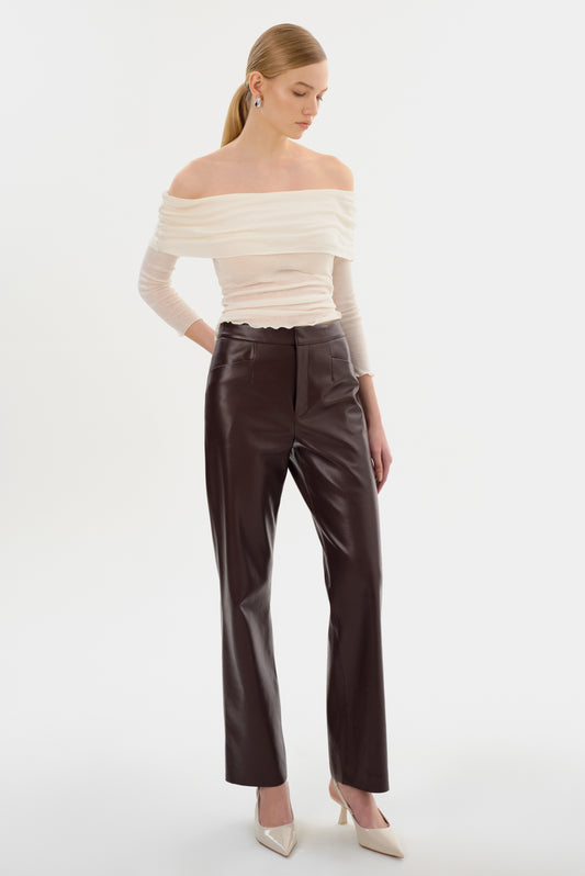 IMANI | Pantalon en Cuir Recyclé