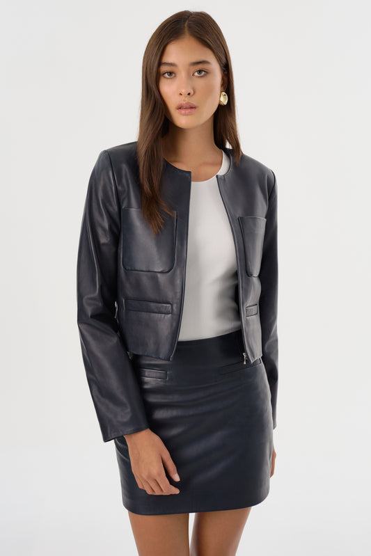 LINETTE | Veste en cuir