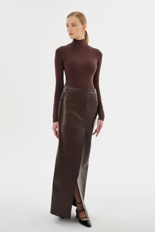 MARIETTE | Leather Maxi Skirt