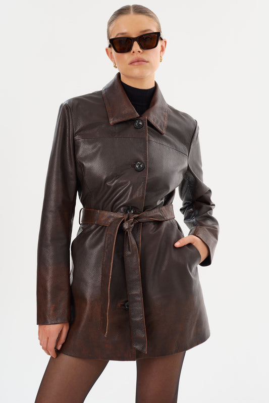 MARLOWE | Trench en cuir