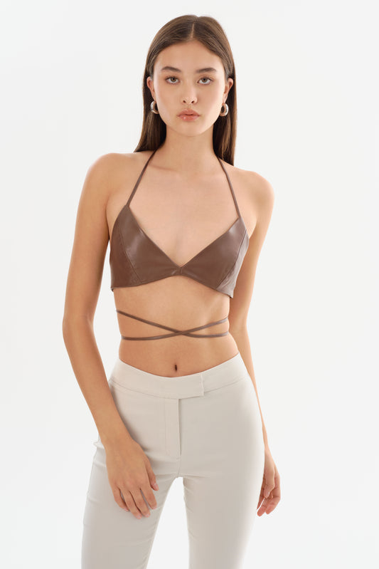 MELKA | Leather Tie Bralette