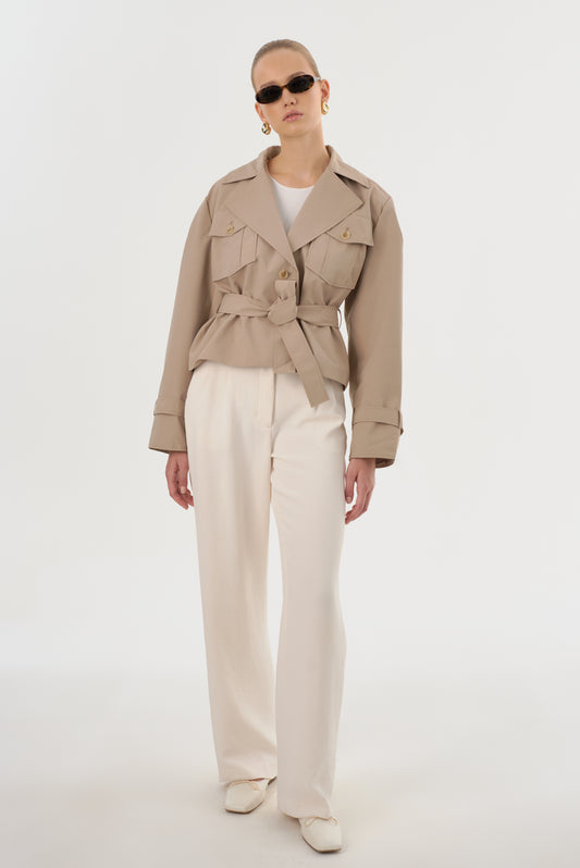 QUINN | Cropped Trench Coat