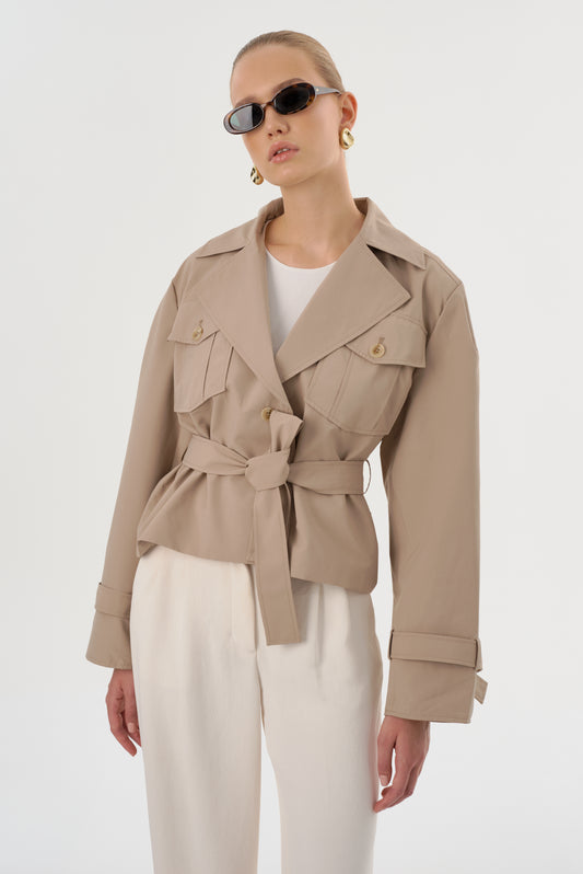 QUINN | Cropped Trench Coat