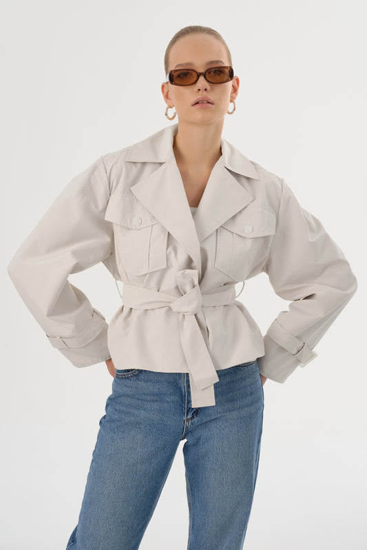 QUINN | Cropped Trench Coat