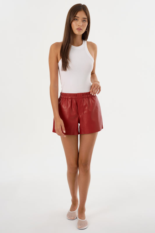 SIGRID | Faux Leather Boxer Short