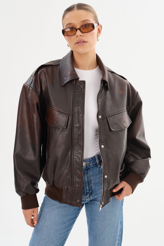 TREVANNA | Blouson bomber en cuir