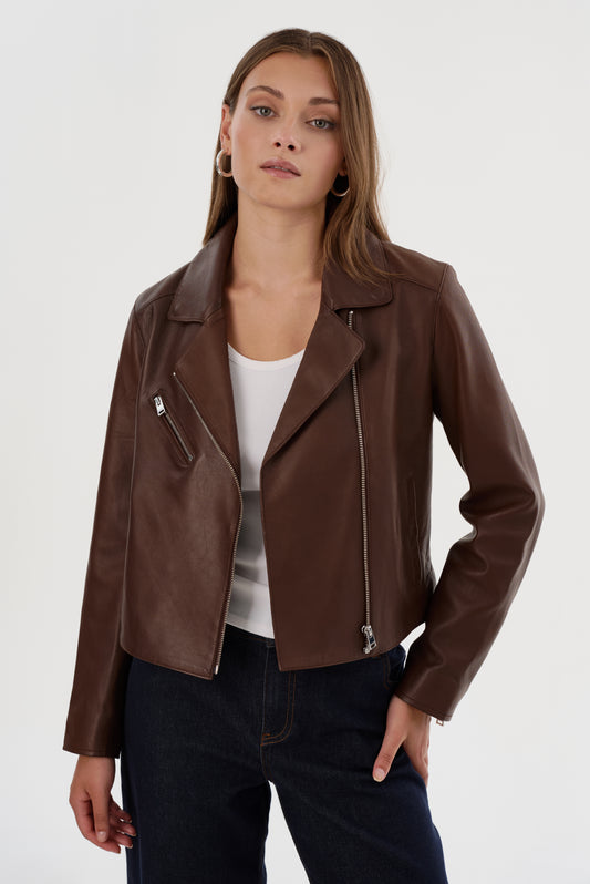 VALERIA | Veste motard en cuir