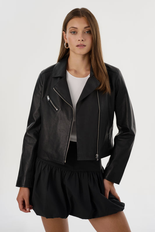 VALERIA | Leather Biker Jacket