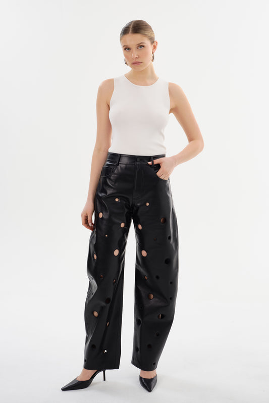 VENTANA | Pantalon en cuir recyclé