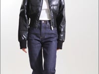 LUMINA | Cropped Faux Leather Puffer Jacket