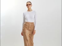 MARIETTE | Leather Maxi Skirt