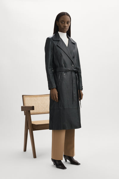 ERMA | Leather Trench Coat – LAMARQUE