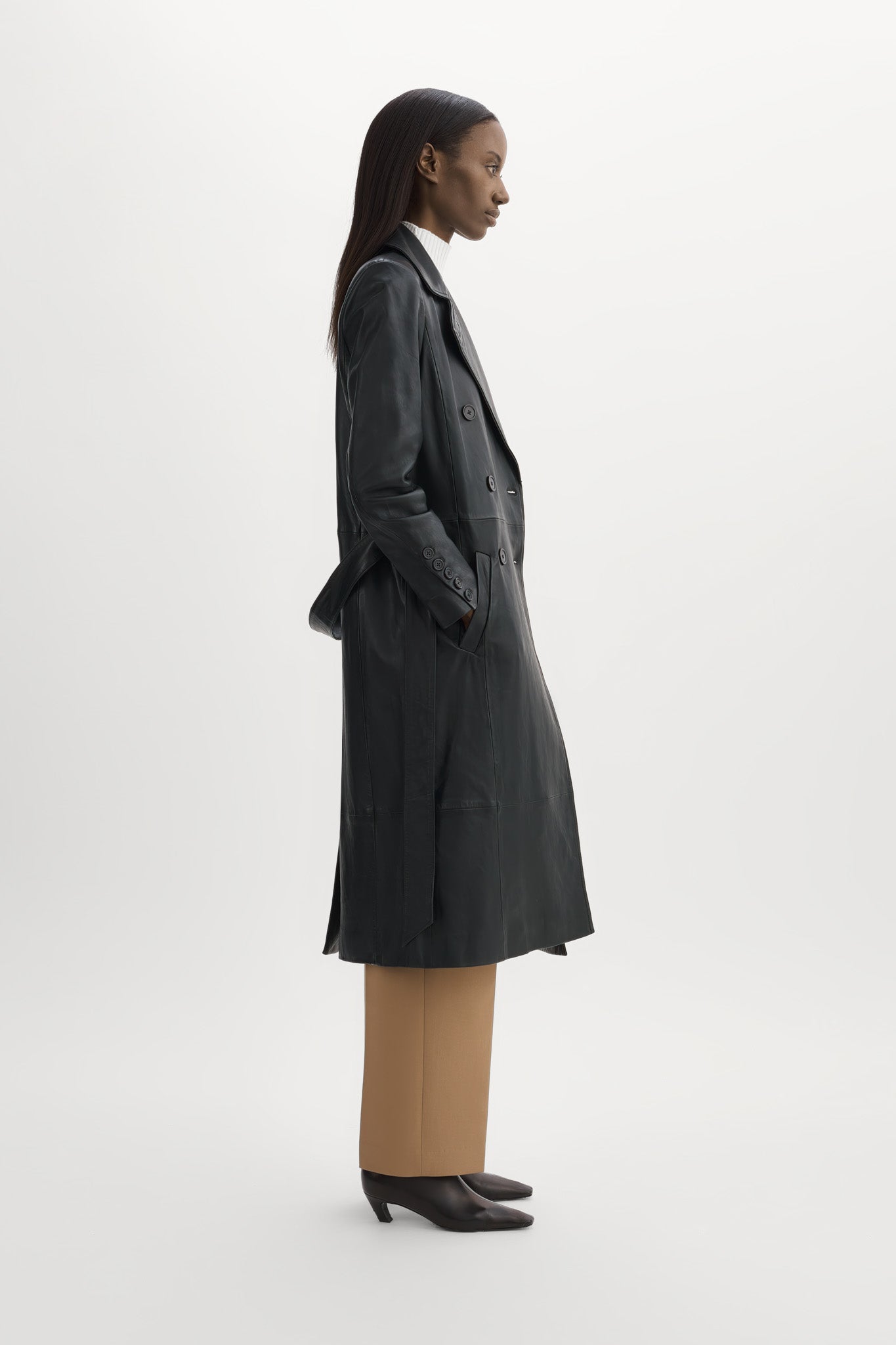 ERMA | Leather Trench Coat – LAMARQUE