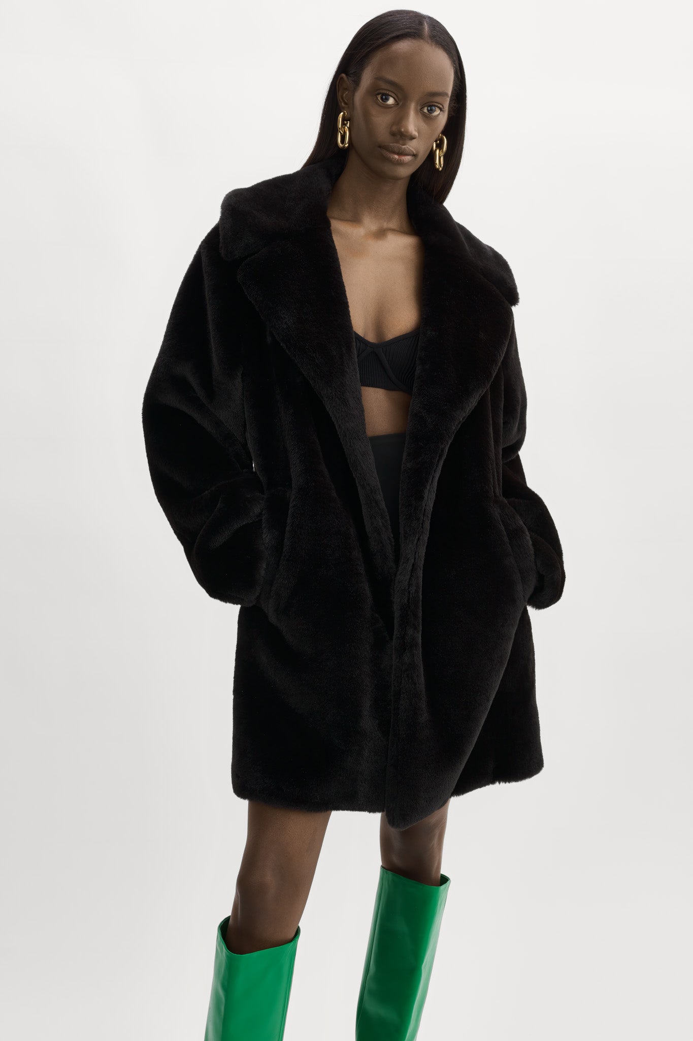 LINNEA  Faux Fur Coat – LAMARQUE