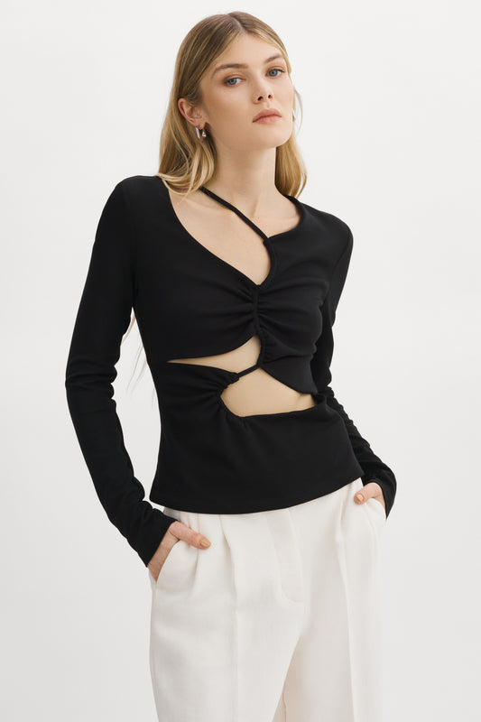 VEDA | Knit Cut-Out Top