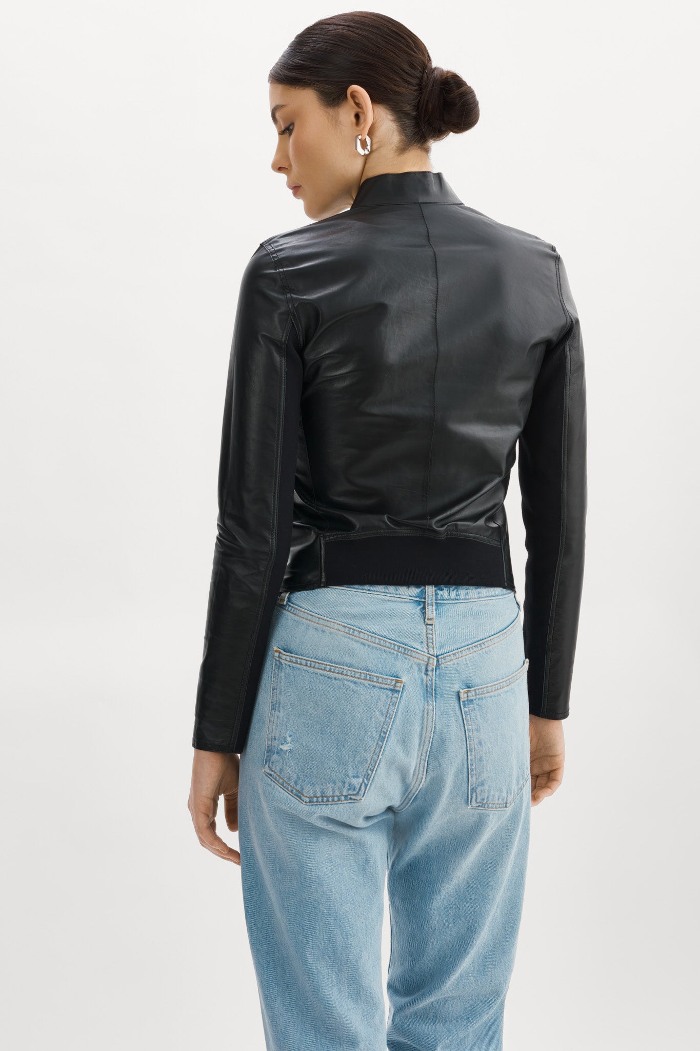Reversible Leather Technical Jacket - Luxury Black