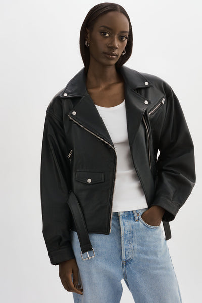 DANIELA | Leather Biker Jacket