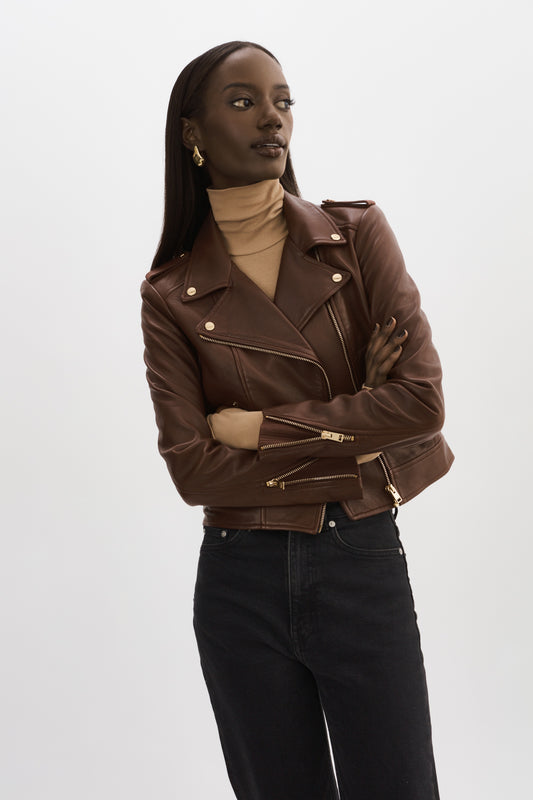 DONNA | Veste moto signature en cuir