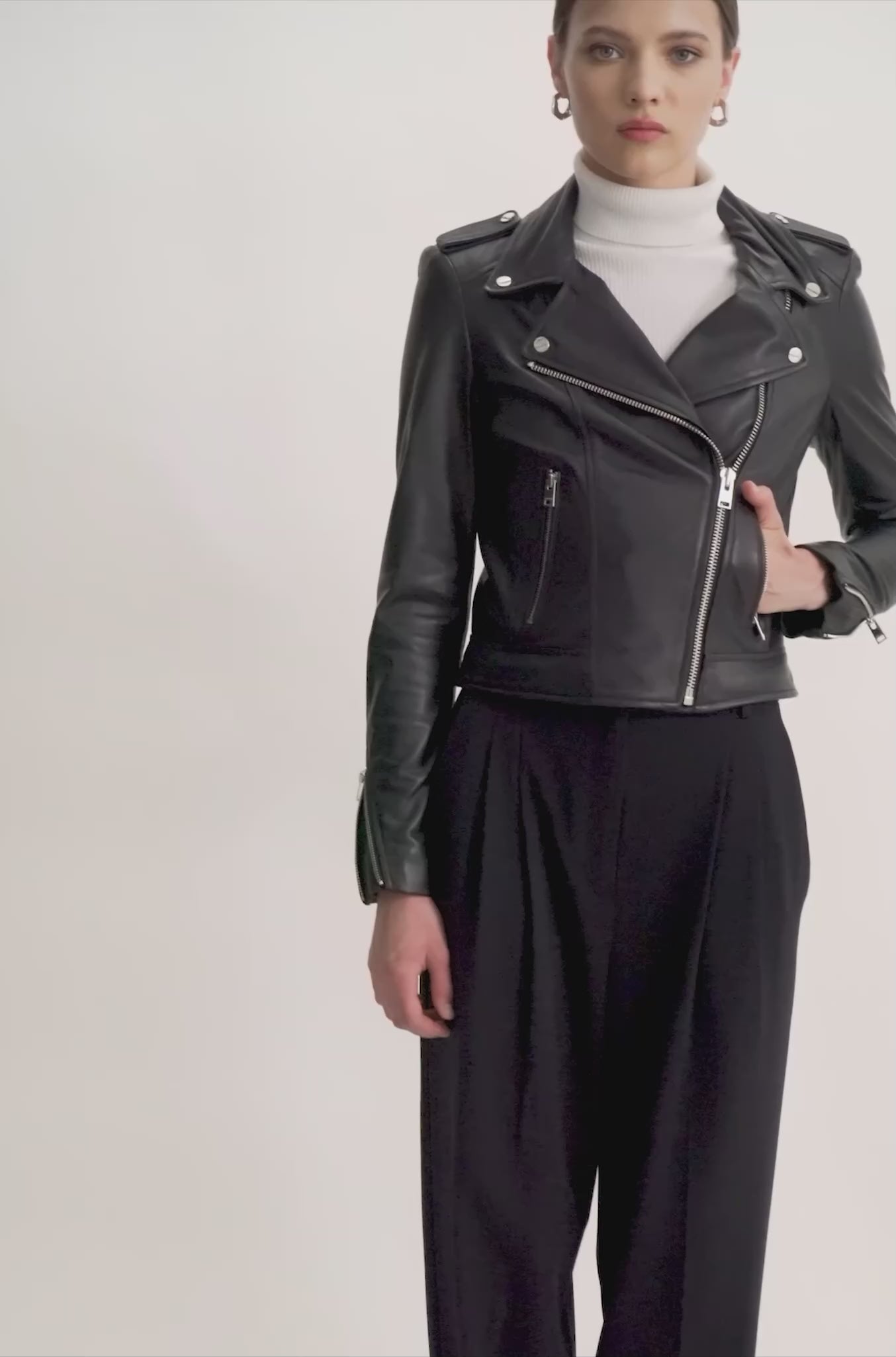 DONNA  Iconic Leather Biker Jacket – LAMARQUE
